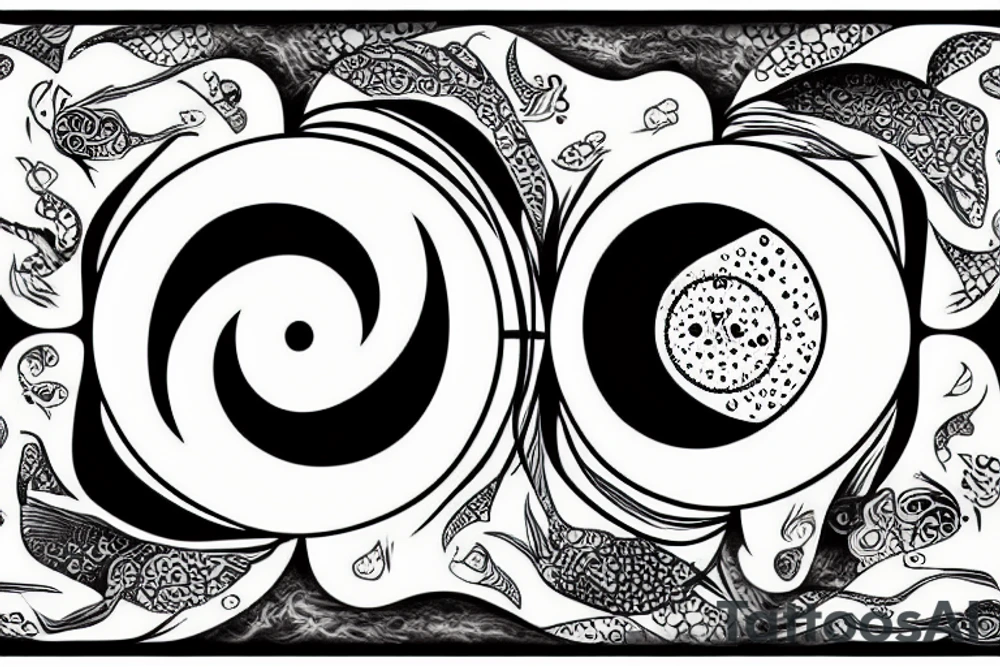 Yin and Yang as fish tattoo idea