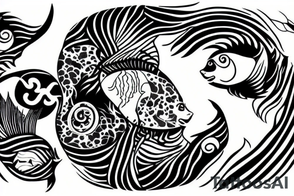 Yin and Yang as fish tattoo idea