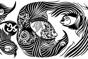 Yin and Yang as fish tattoo idea