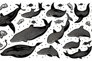 whale woman tattoo idea
