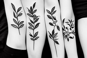 Olive branch with ripe olive tattoo idea