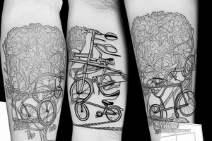 Oak and bike tattoo idea