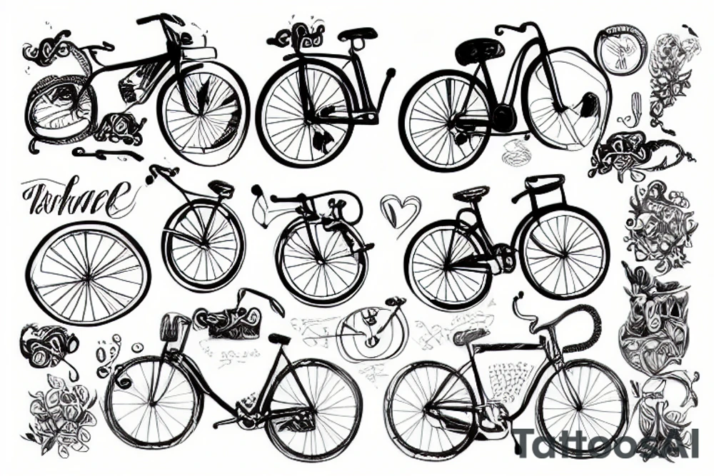 Oak and bike tattoo idea