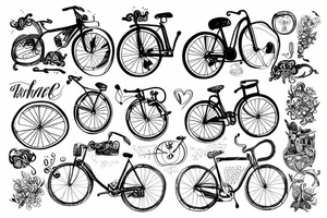 Oak and bike tattoo idea