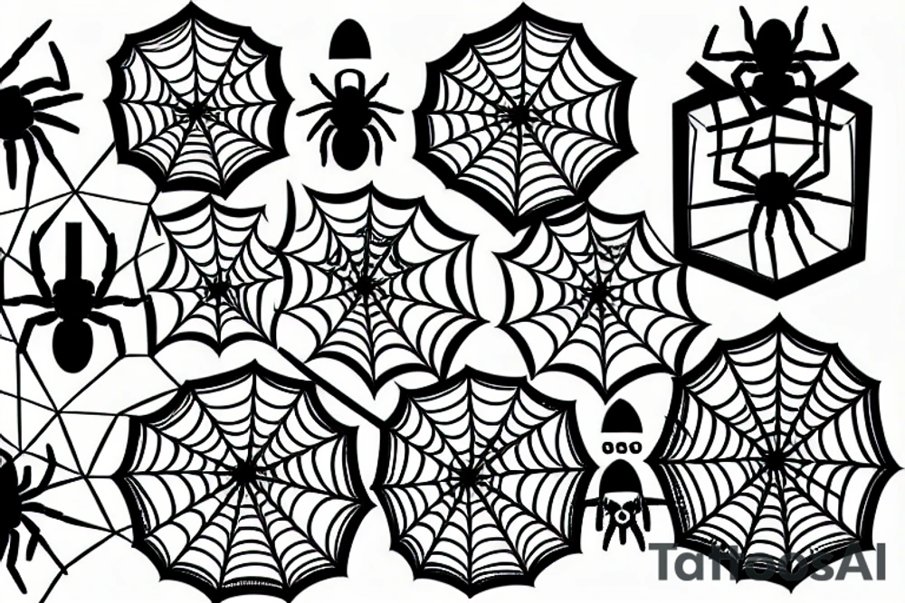 spider webs tattoo idea
