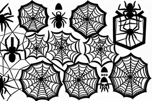 spider webs tattoo idea