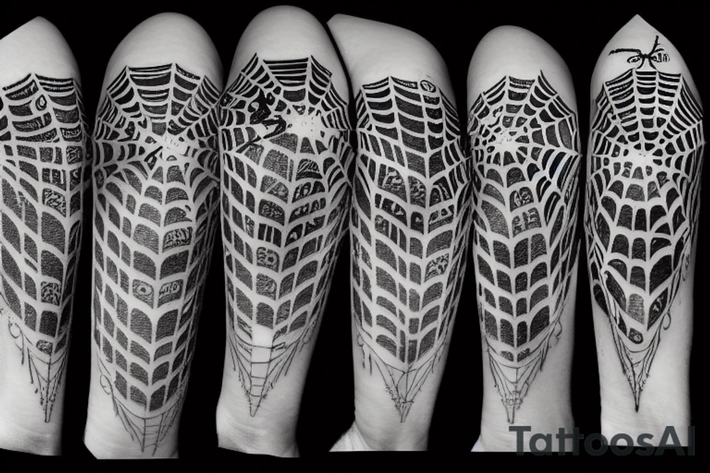 old school 
spider webs tattoo idea