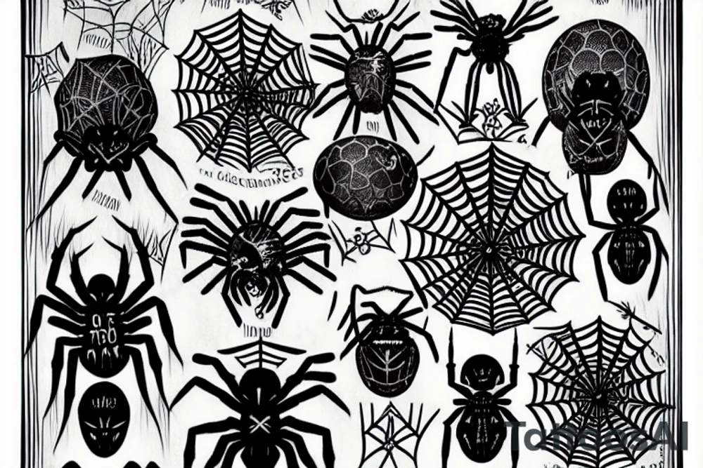 old school 
spider webs tattoo idea