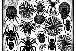 old school 
spider webs tattoo idea