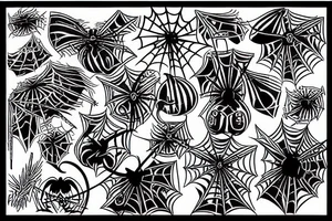 old school 
spider webs tattoo idea