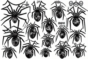 old school 
spider webs tattoo idea