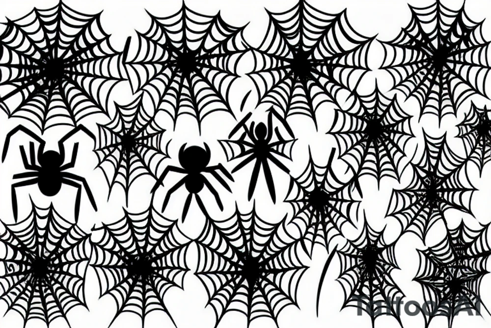 old school 
spider webs tattoo idea