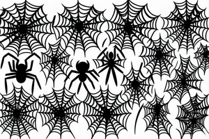 old school 
spider webs tattoo idea