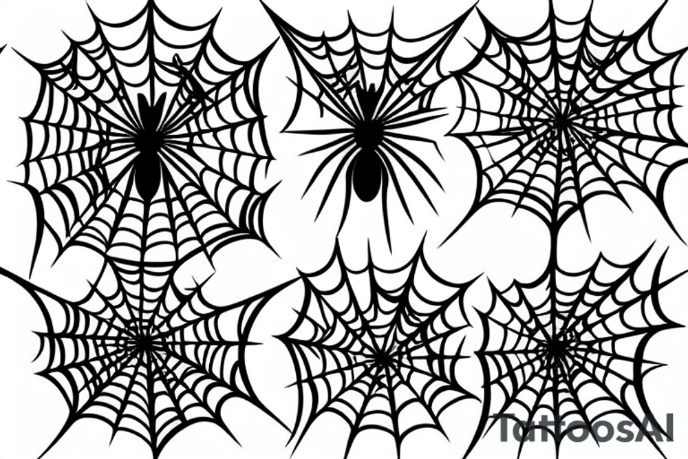 old school 
spider webs tattoo idea