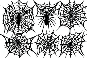 old school 
spider webs tattoo idea