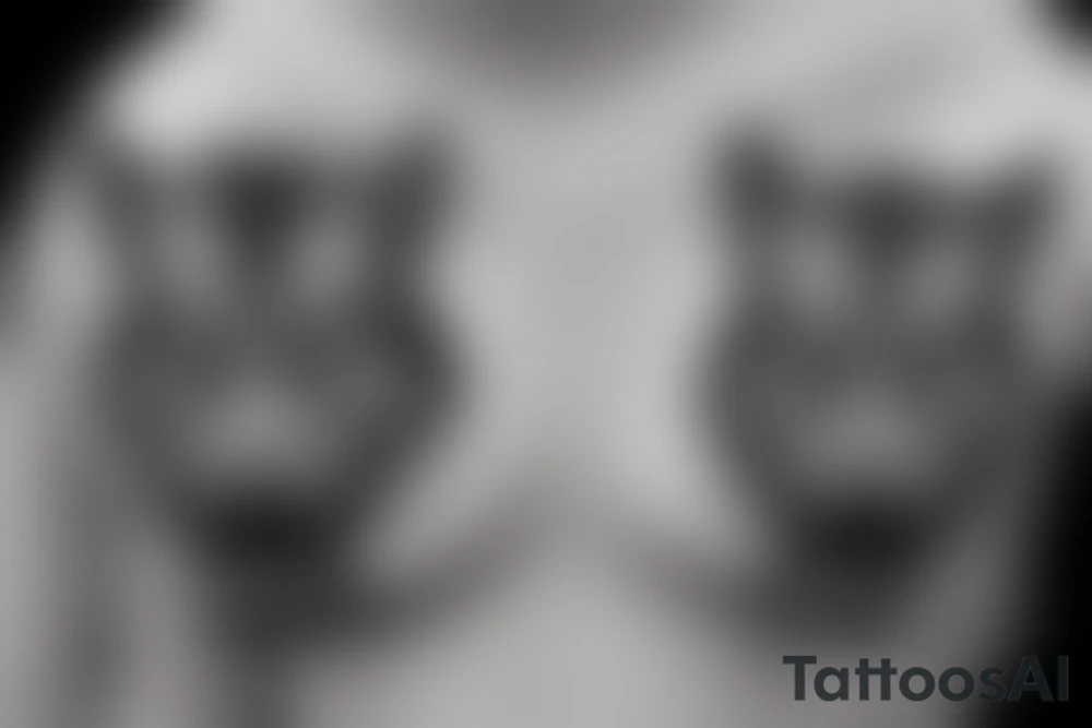 aggressive tiger walking in the jungles tattoo idea