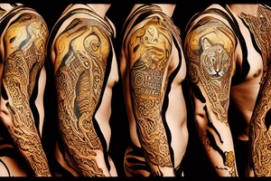 a tiger in the God of War Game tattoo idea