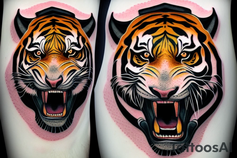 a tiger in the God of War Game tattoo idea