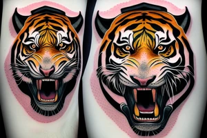a tiger in the God of War Game tattoo idea
