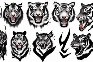 a tiger in the God of War Game tattoo idea