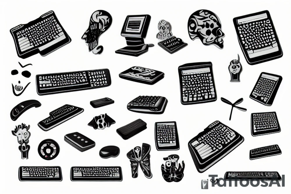 keyboard tattoo idea