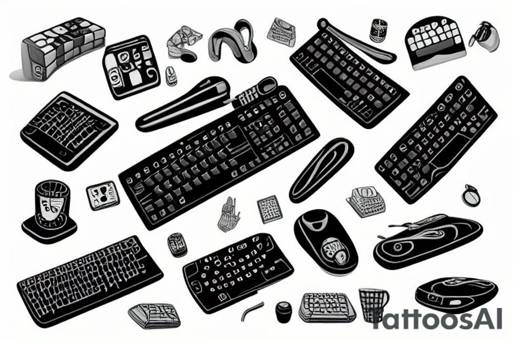 keyboard tattoo idea