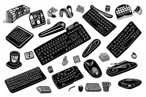 keyboard tattoo idea