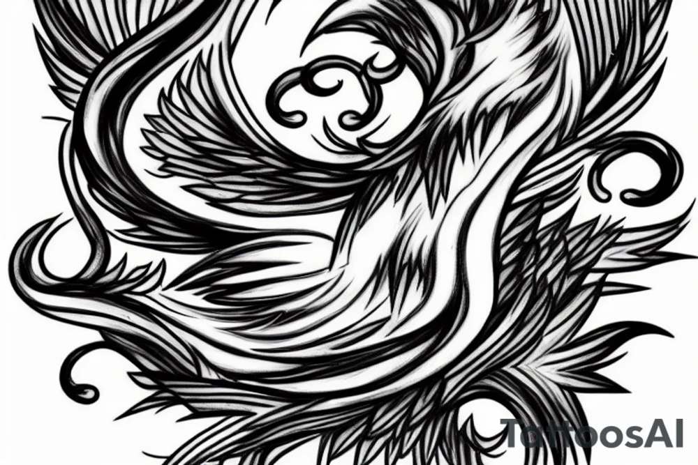 number 7 in the form of lightning tattoo idea
