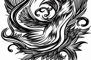 number 7 in the form of lightning tattoo idea