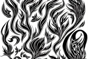 Phoenix in fire tattoo idea