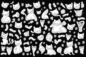 Black cat with funny sweater tattoo idea