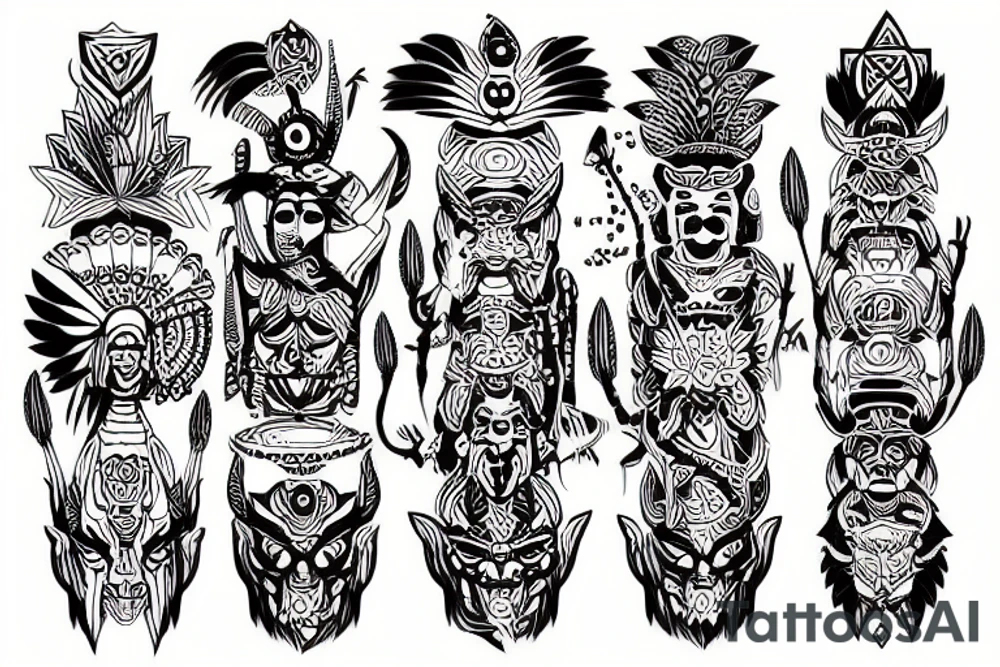 Indian Totem tattoo idea