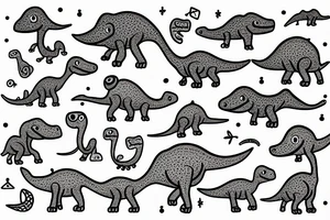 Little cute dinosaur with a big head tattoo idea