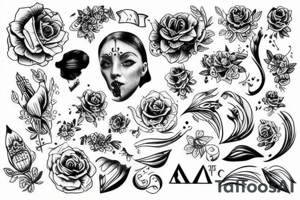 Кадуцей птица орнамент tattoo idea