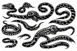 Death eating a snake tattoo idea