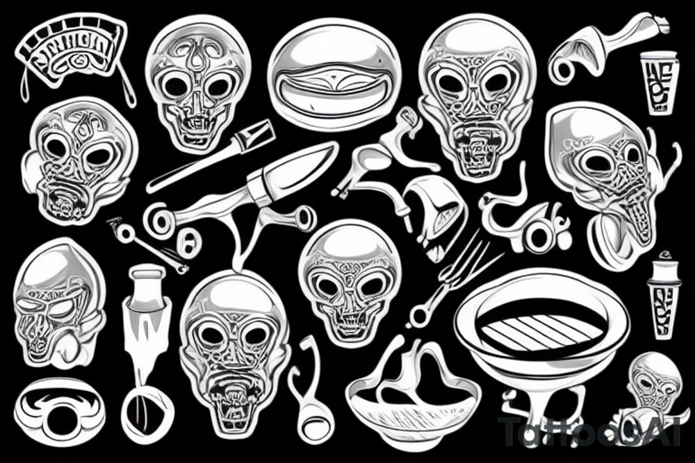 grill cook tattoo idea