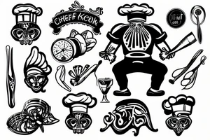 chef in the kitchen tattoo idea