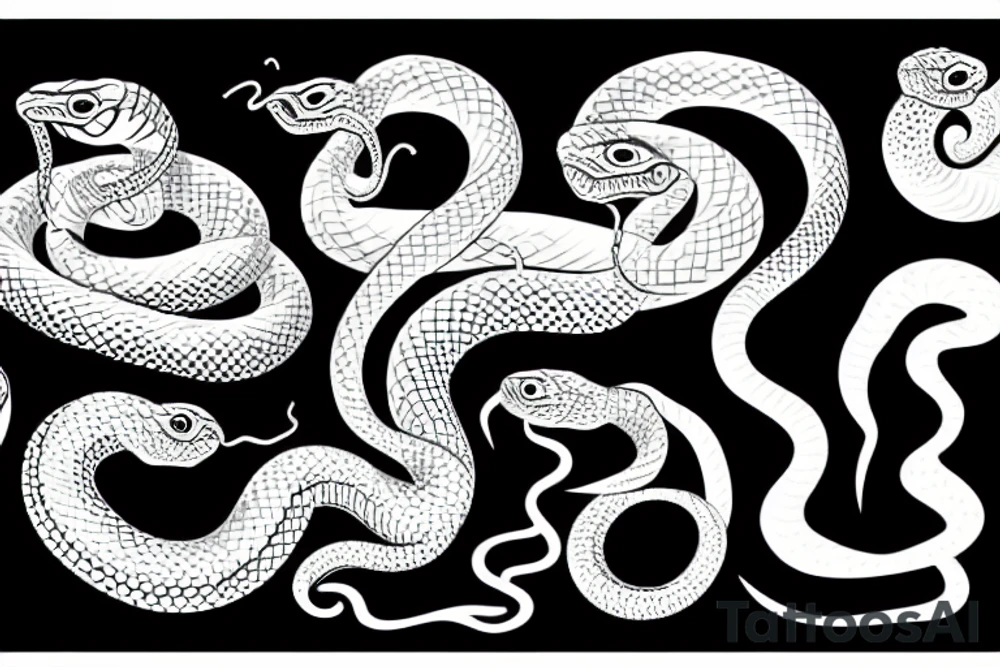 snake in fire tattoo idea