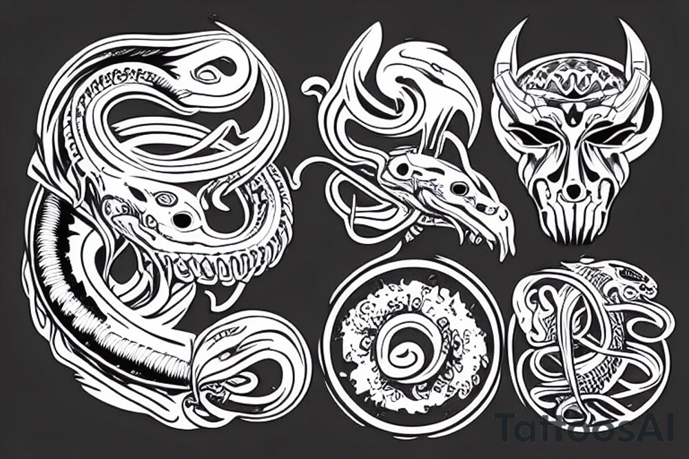 bull snake tattoo idea