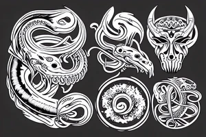 bull snake tattoo idea