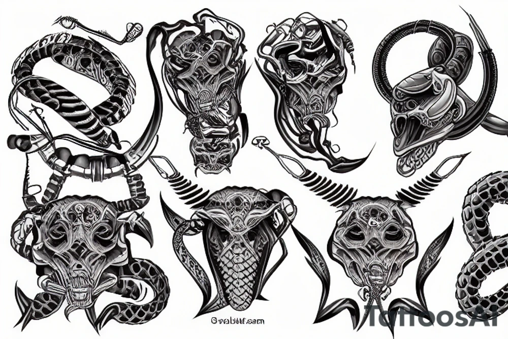 bull snake tattoo idea