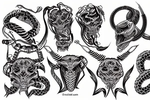 bull snake tattoo idea