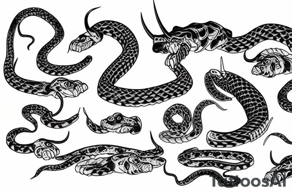 bull snake tattoo idea