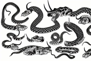 bull snake tattoo idea