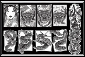 bull snake tattoo idea