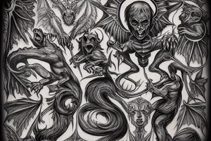Gothic gargoyle tattoo idea