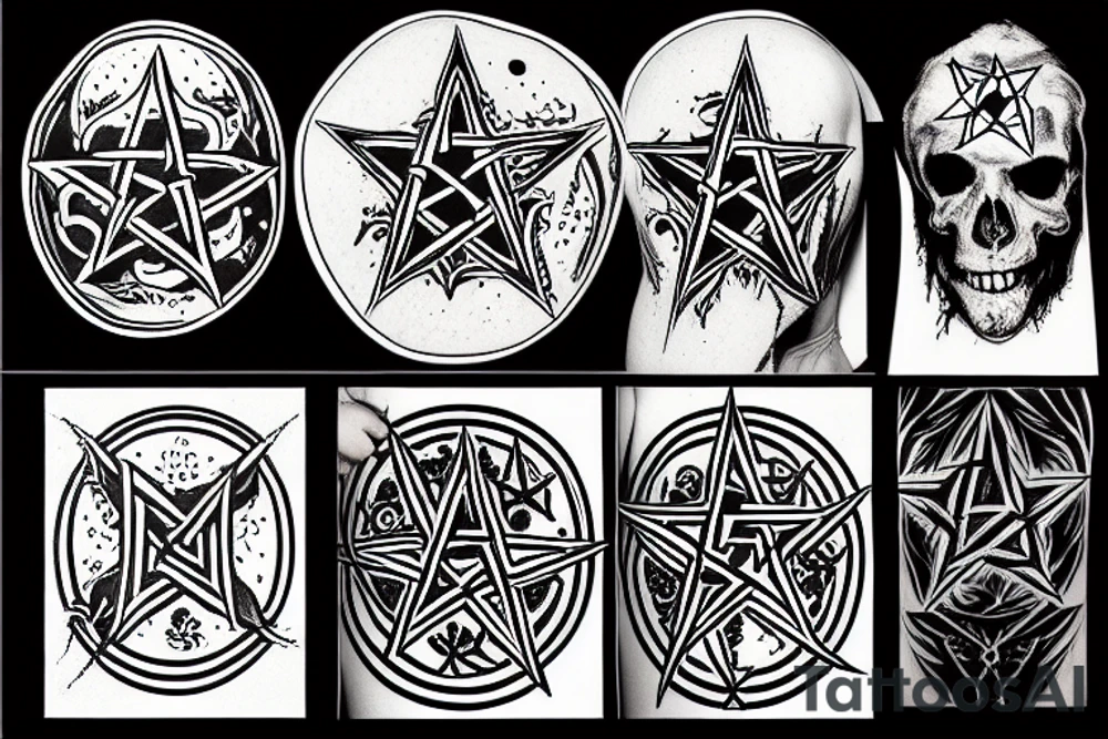 Bloody Pentagram tattoo idea
