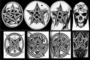 Bloody Pentagram tattoo idea