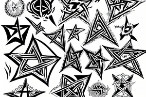 Bloody Pentagram tattoo idea