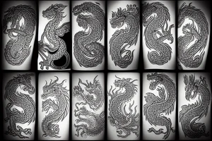 dragon and shamrock tattoo idea